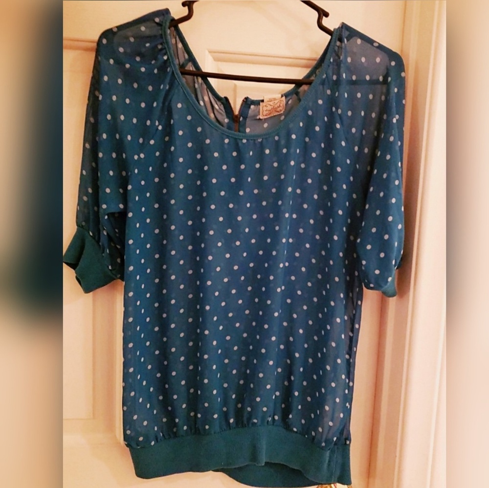 Green Polka Dot shirt
